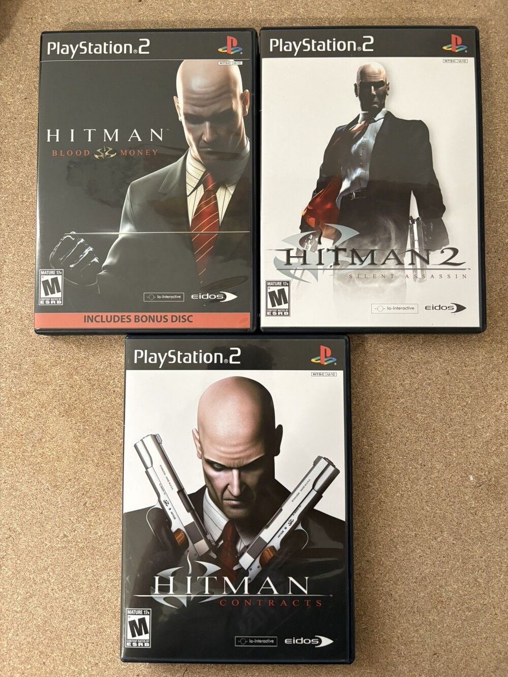 Hitman Trilogy (Sony PlayStation 2, 2007) Used Tested Works